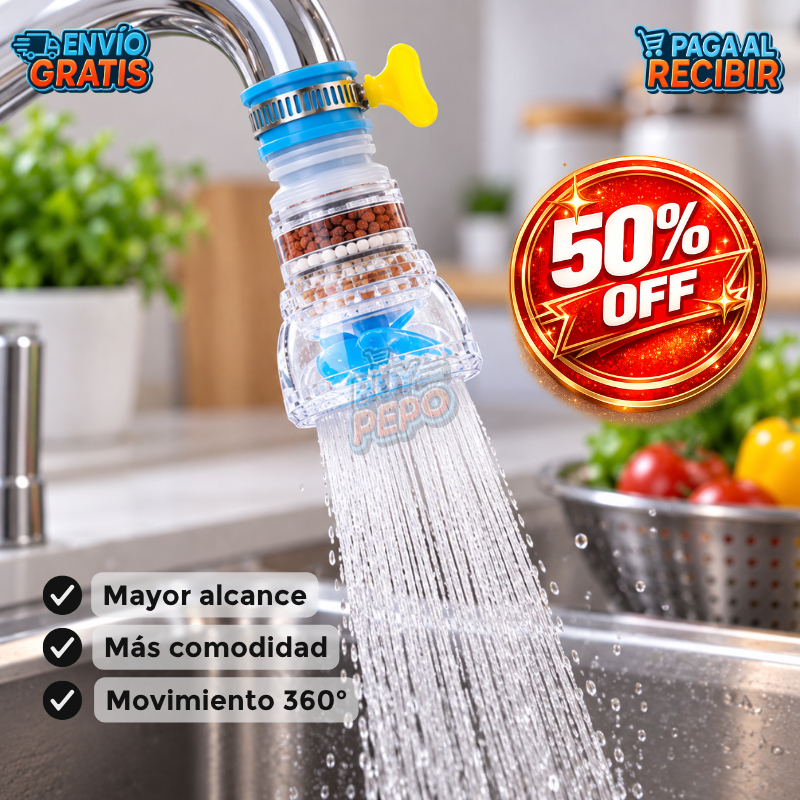 AquaMove™ 💎 - Purificador retráctil 360° 🚰