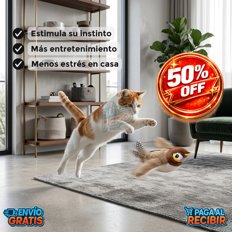 FlyCat™ 🐦 - Pájaro interactivo volador 🐱