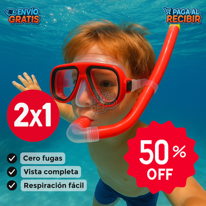 AquaSight™ 🌊 - Máscara snorkel panorámica 🤿
