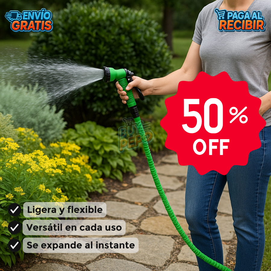 FlexiFlow™ 💦 - Manguera expandible multifunción 🚗