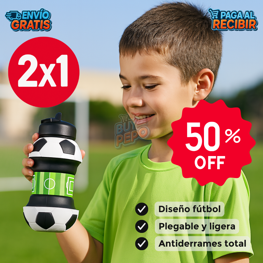 FlexiGoal™ ⚽ - Botella fútbol plegable 🚰