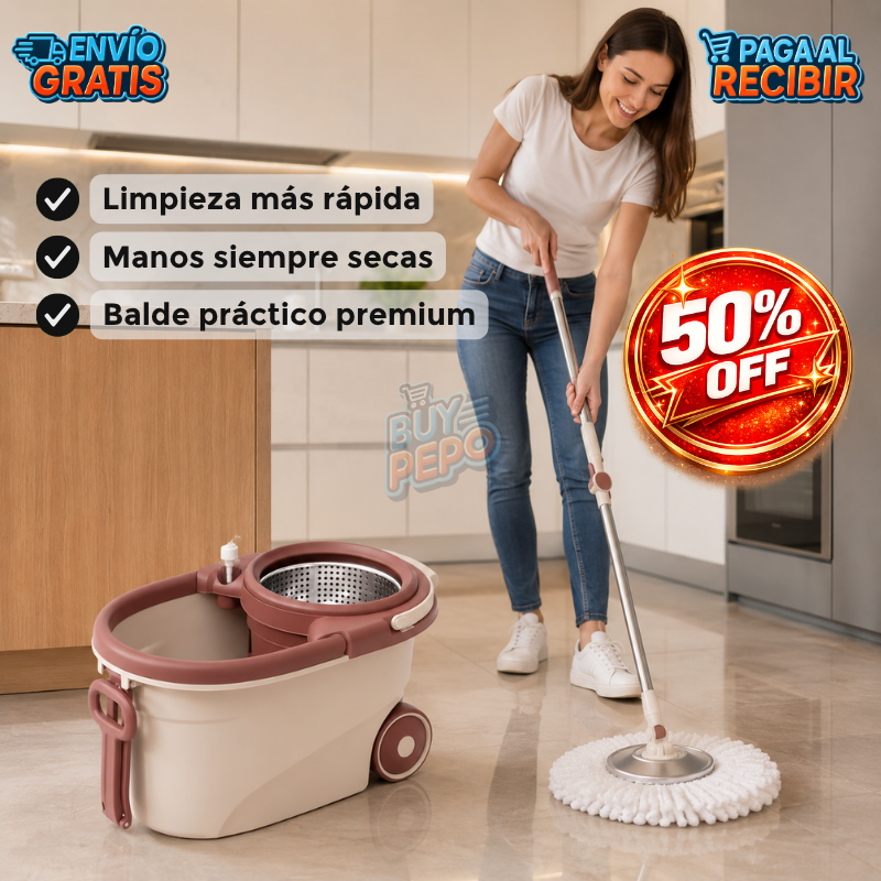 SpinMop™ 🪣 - Balde centrifugado limpieza ✨