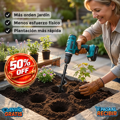 DrillGarden™ 🌱 - 1 Broca Ahoyadora 8x30cm para plantar fácil 🔩
