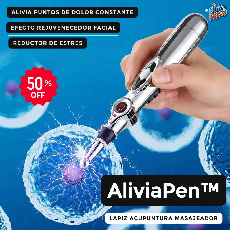 AliviaPen™ - ✨🖊️ Lápiz Masajeador de Acupuntura Alivia y Rejuvenece 💆‍♀️🌿