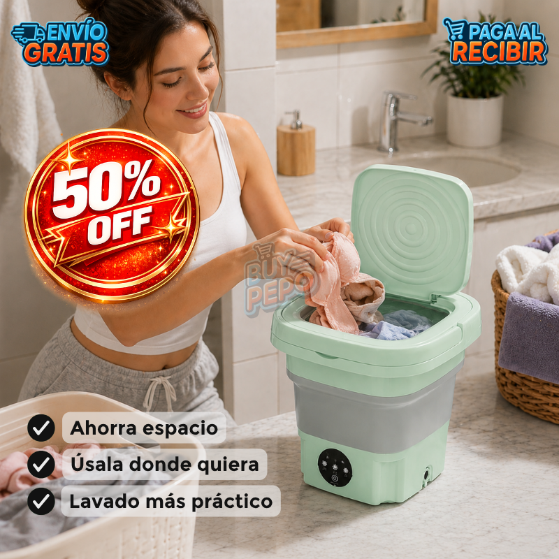 CleanFold™ ✨ - Lavadora portátil compacta 🧺