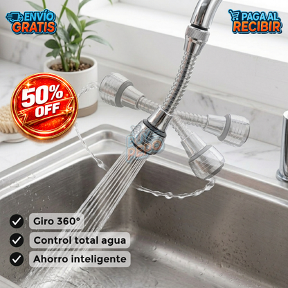 FlexFlow™ 💧 - Extensor grifo 360° 🚿