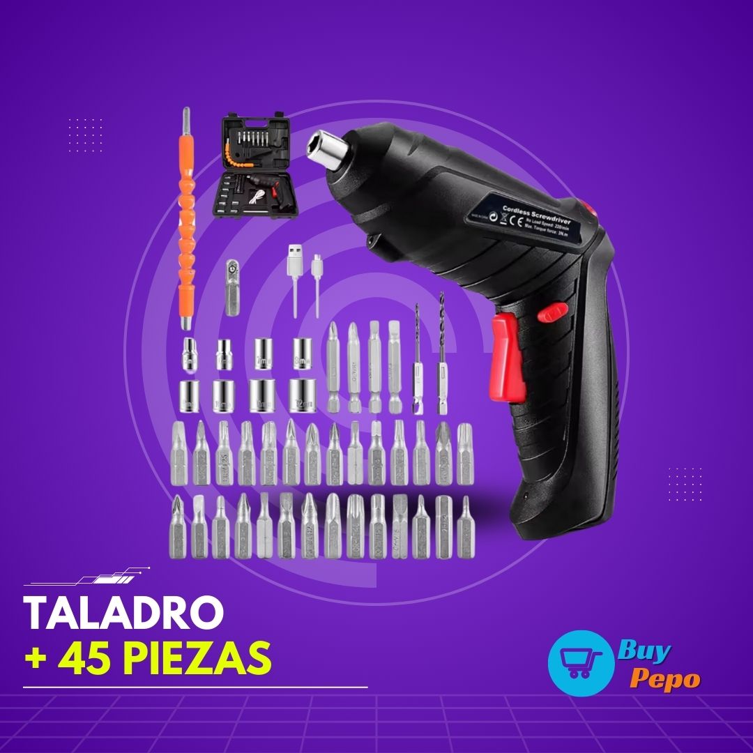 Taladro Inalámbrico PRO MAX 45 Piezas