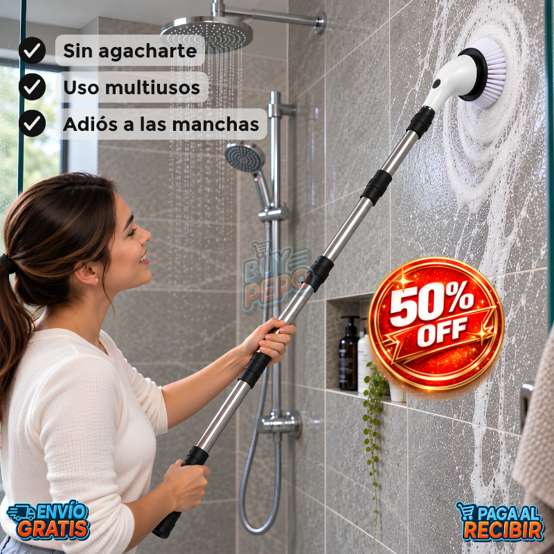 PowerScrub 7™ 🧼 - Limpiador giratorio inalámbrico 🔋