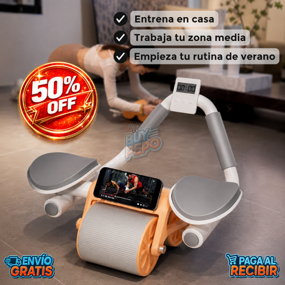 CoreRoll™ 🏋️ - Rueda abdominal con auto rebote ✨