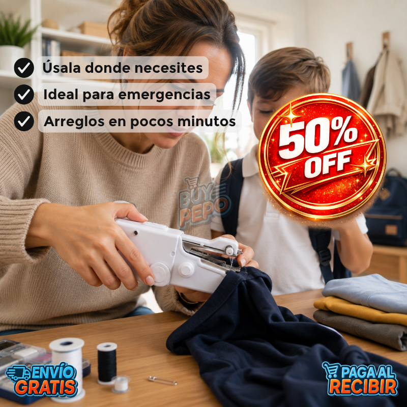 StitchGo™ 🧵 - Mini máquina de coser ✨