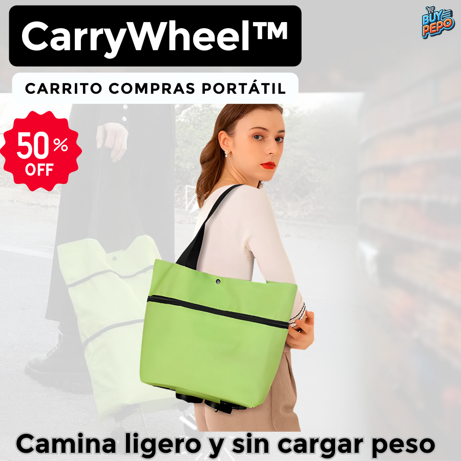 CarryWheel™ 🛍️ - Carrito compras portátil 🚀