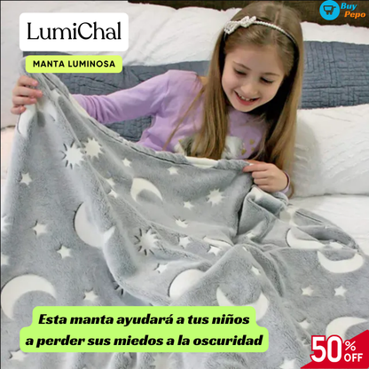 LumiChal® - 👦 Manta Que Brilla En La Oscuridad ✨🌙