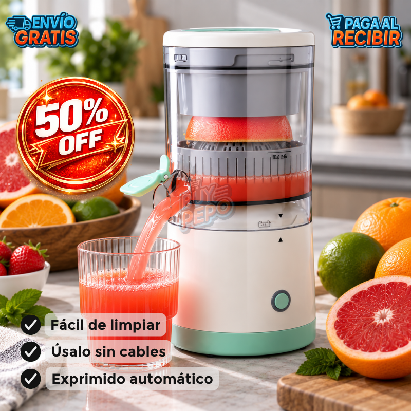 JuicyGo™ 🍊 - Exprimidor eléctrico portátil ⚡