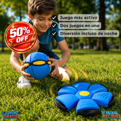 FlipBall™ 🛸 - Pelota frisbee transformable ⚽