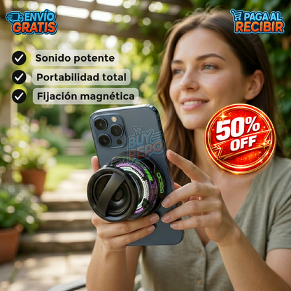 SnapSound™ 🎶 - Parlante magnético Bluetooth 🔊