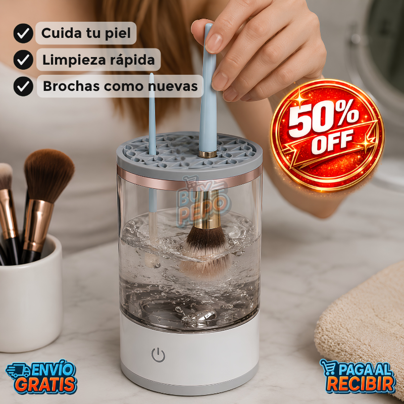 CleanBrush™ 💄 - Limpiador eléctrico de brochas ✨