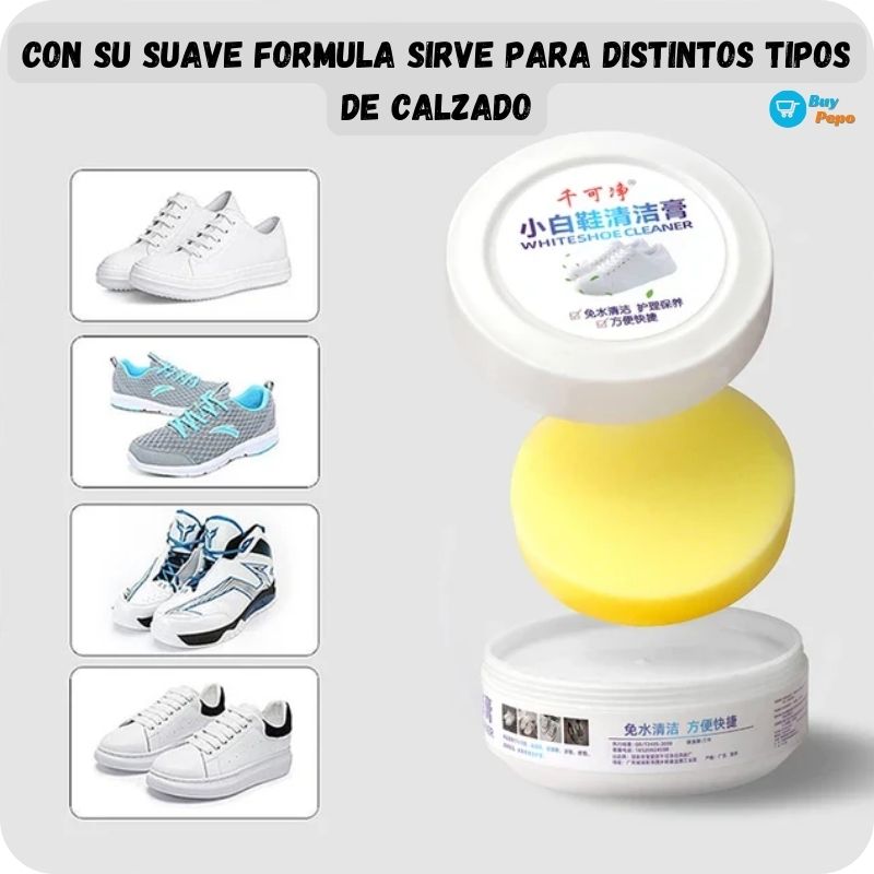 👟✨ Crema Limpiadora de Zapatillas Blancas 🧴 - ASIATIC WHITECLEANER™ 💯⚪