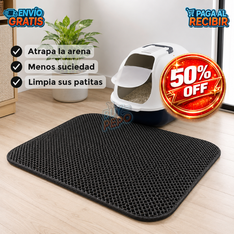 CleanPaws™ 🐾 - Alfombra atrapa arena 🧼