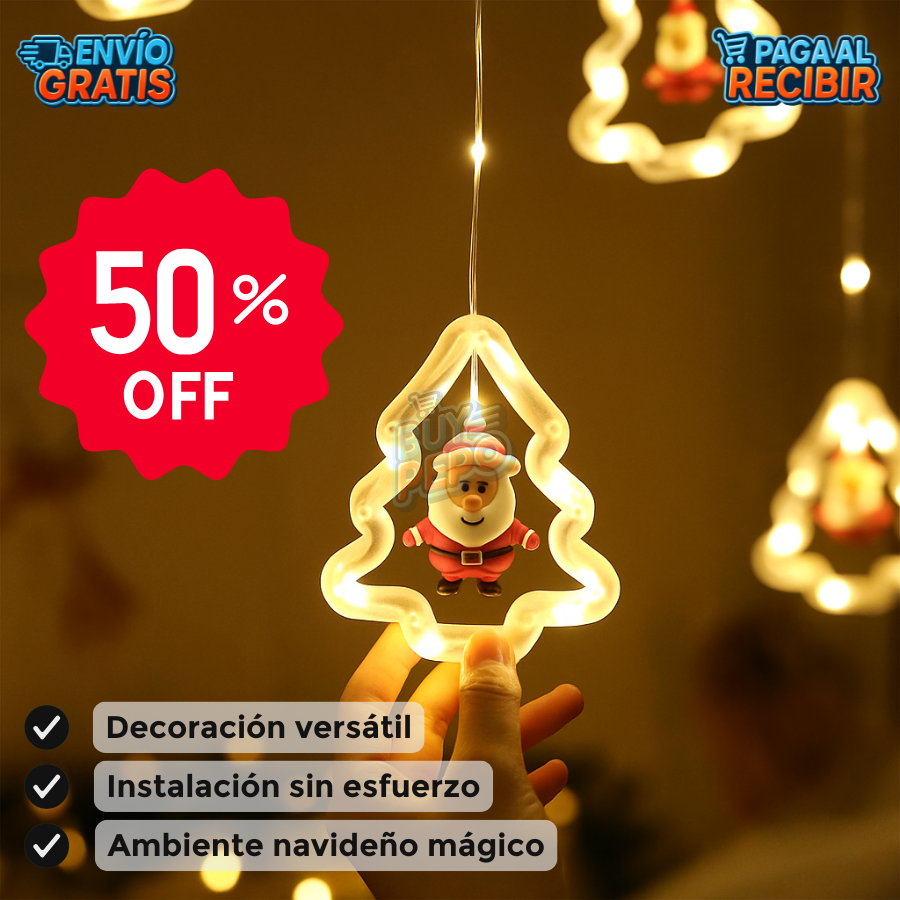 SnowGlow™ ❄️ – Cortina LED Cascada Navideña ✨