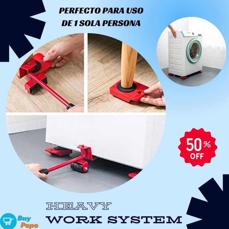 Set Para Movimiento de Muebles - HEAVY WORK SYSTEM®