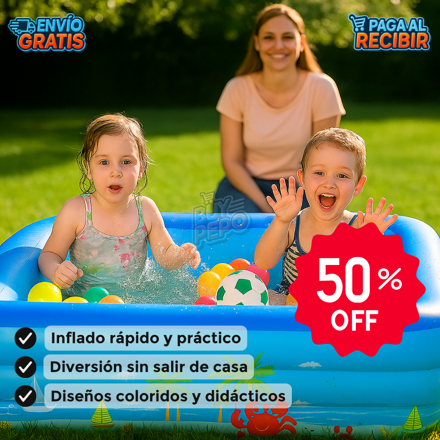 SplashJoy™ 💦 - Piscina Inflable Infantil 120cm 🏖️