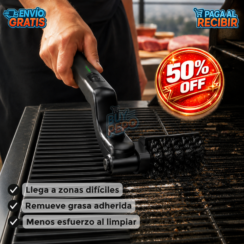 GrillForce™ 🔥 - Cepillo eléctrico parrilla 🥩