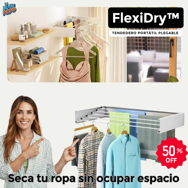 FlexiDry™ 🌀 - Tendedero portátil plegable 🧦