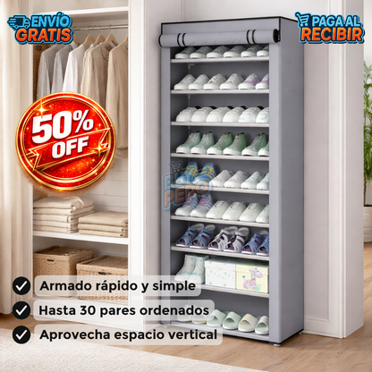 StepRack™ 🧦 - Estantería zapatos 9 niveles 👟
