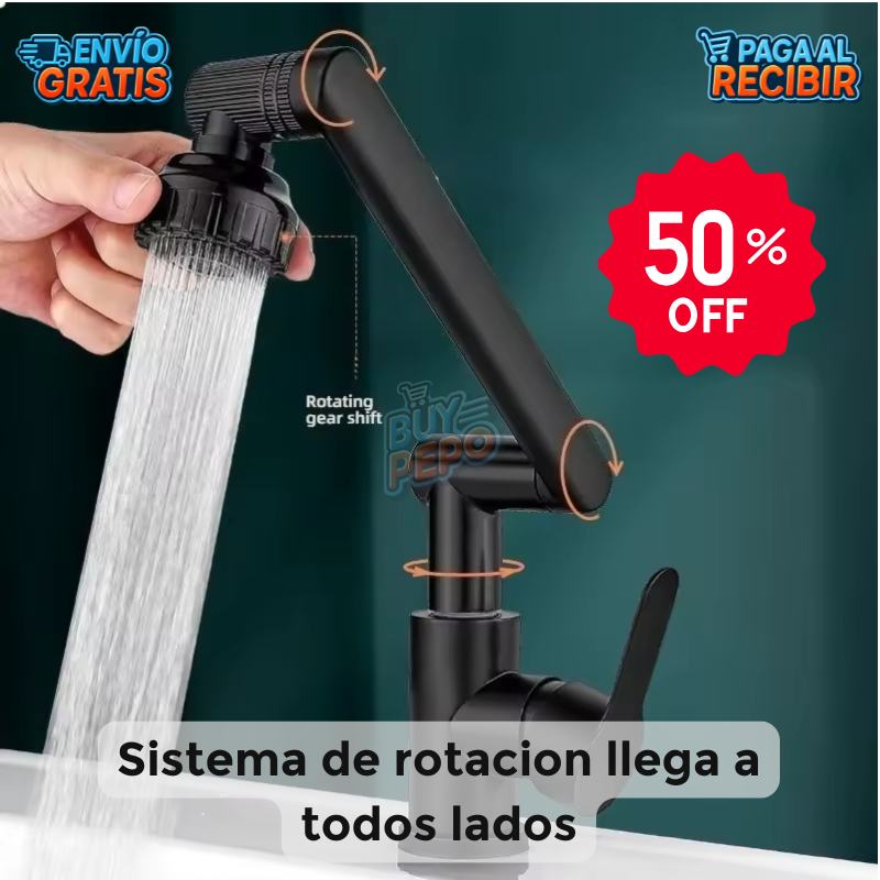 HydroSpin™ 💧 - Griferia articulada 1080° llega a todos lados 🚿 Pro