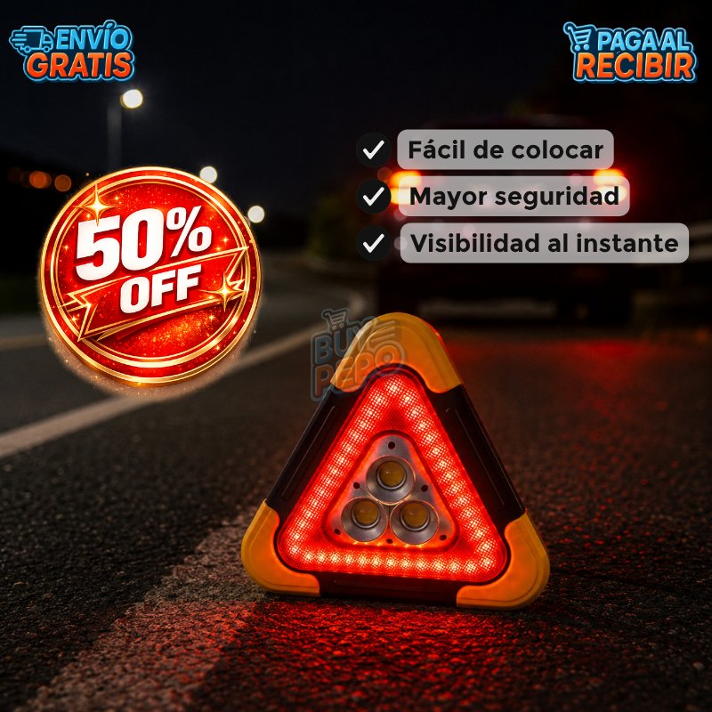 SafeRoad™ 🚨 - Triángulo de emergencia LED ✨