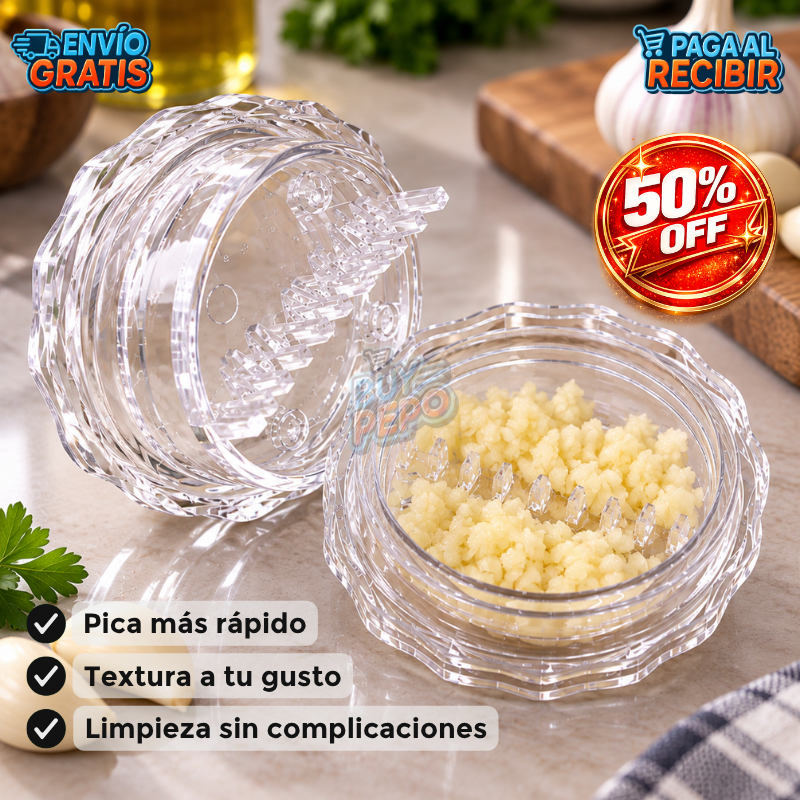 GarlicTwist™ 🧄 - Picador manual de ajo 🔄