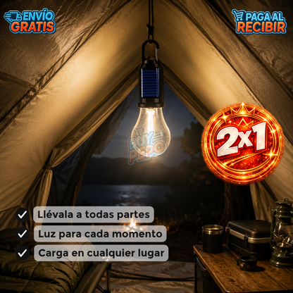 SunGlow™ ☀️ - Ampolleta solar portátil 💡