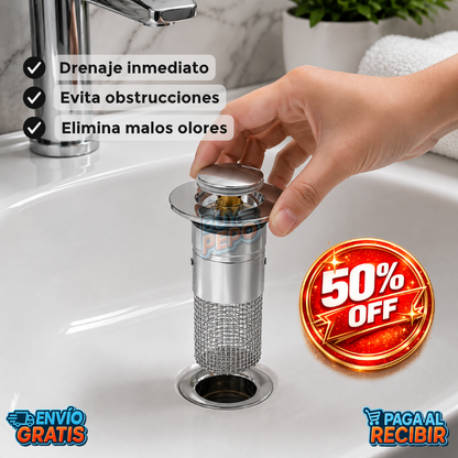 DrainLock™ 🚰 - Tapón filtro 2 en 1 ✨