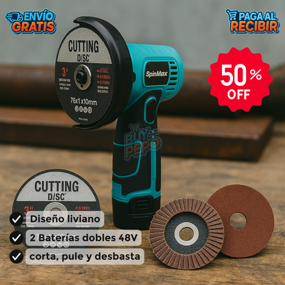 SpinMax™ 💨 – Mini esmeril 3" sin cables profesional 🔩