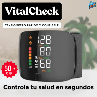 VitalCheck™ ⚡ - Tensiómetro rápido y confiable 💙