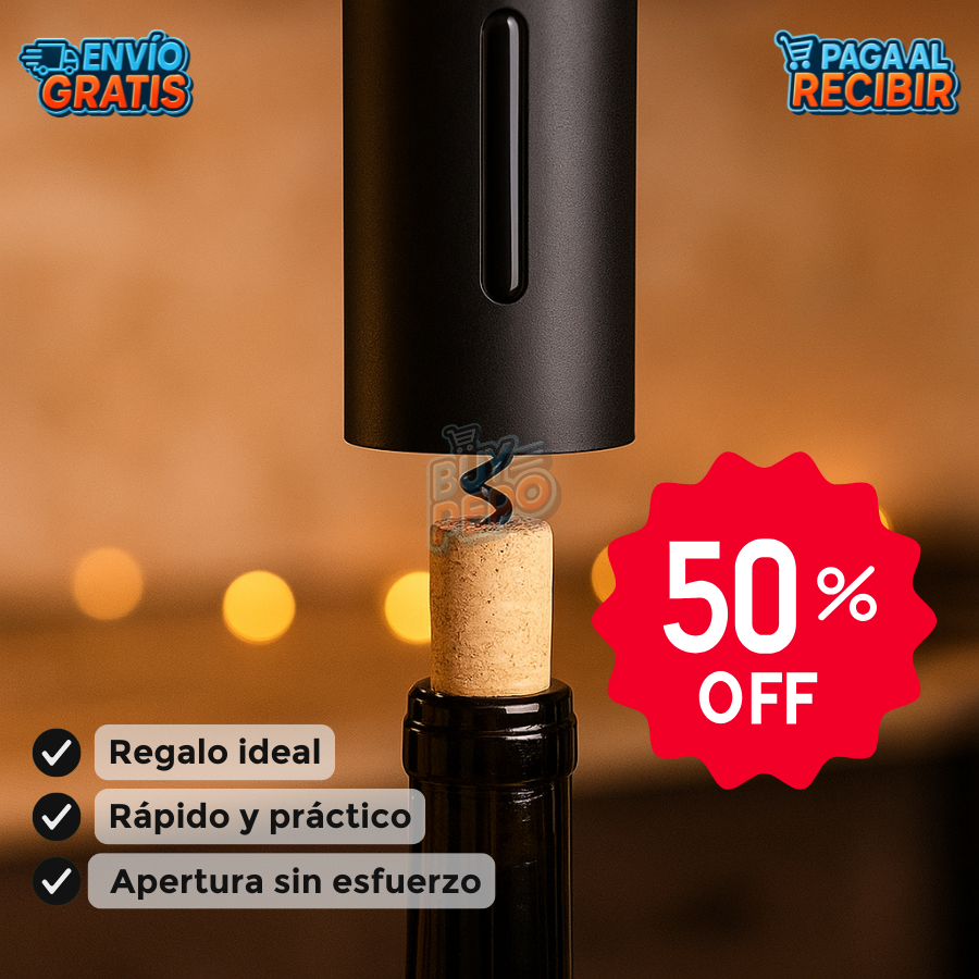 VinoLift™ 🍷 - Destapador eléctrico automático ⚡