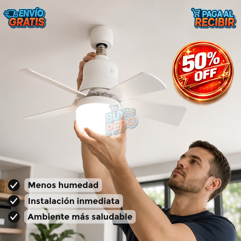 AirShield™ 🌬️ - Ventilador Antihumedad LED 💡