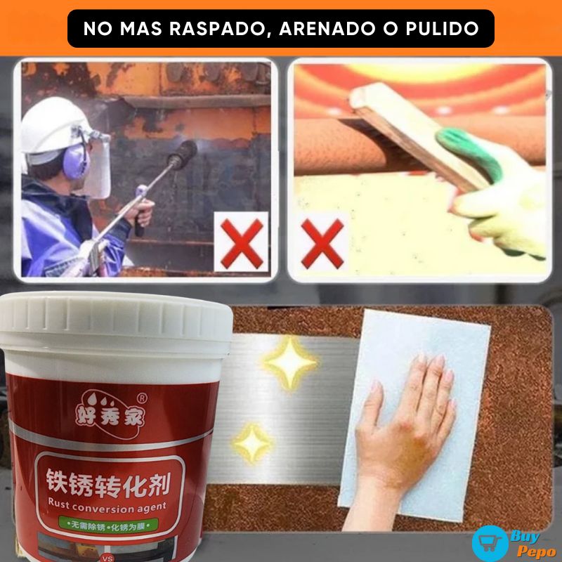 RustX Pro. 🛡️✨ - Pintura Elimina Óxido Negra 1kg ⏳✨