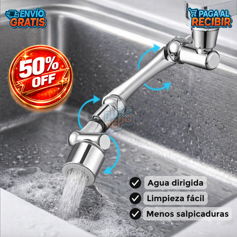 AquaSpin™ 💧 - Extensor grifo giratorio 🔄