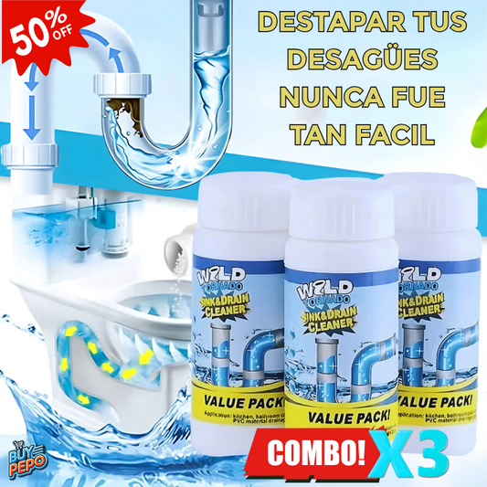 🚨MEGA PACK 3UN🚨 – Destapa Drenaje 110g 🧼🚽