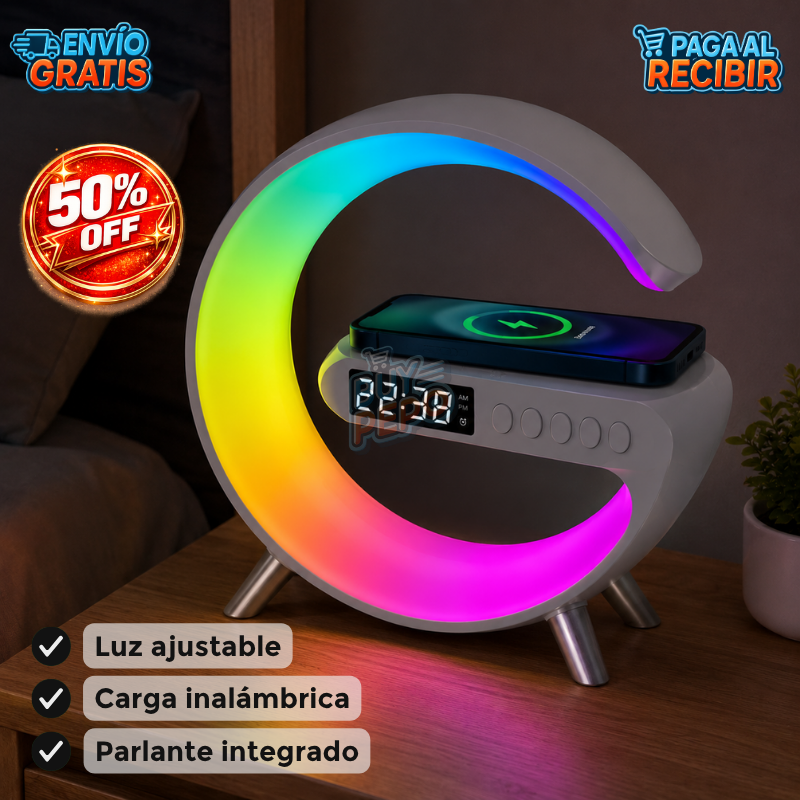 SmartGlow™ 💡 - Lámpara Parlante Cargador 🔌