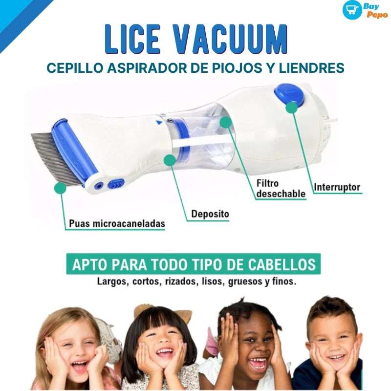Cepillo Aspira Piojos y Liendres LICE VACUUM™