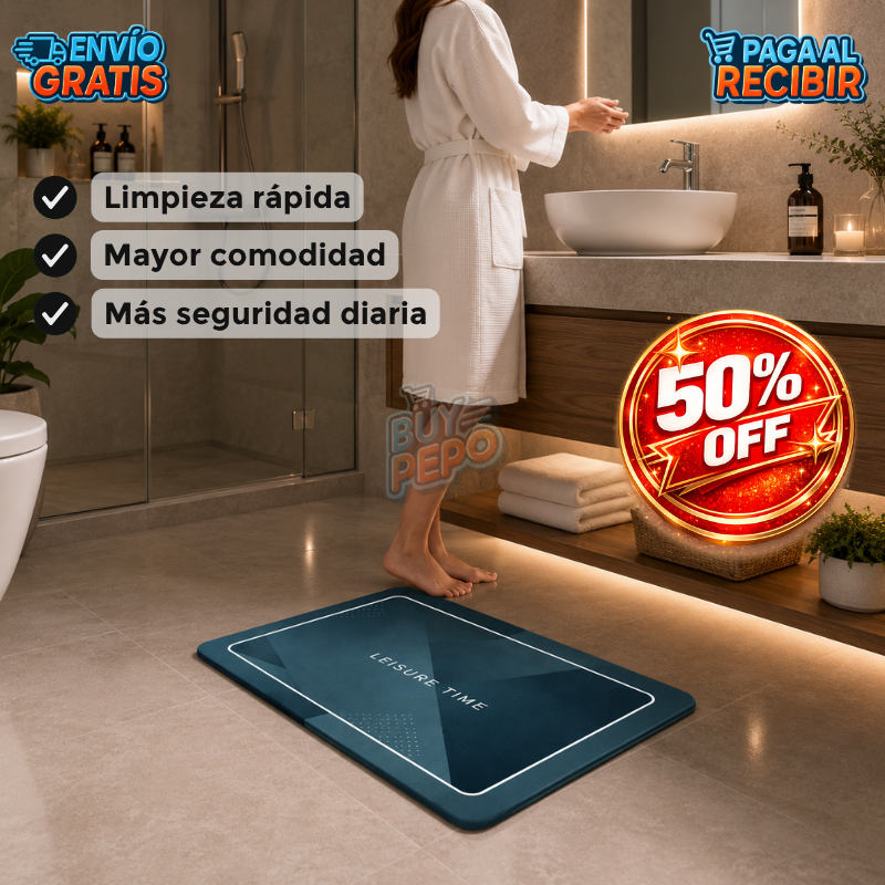 Absorbix™ 🧼 - Kit De Alfombra absorbente Cocina Y Baño 🏠