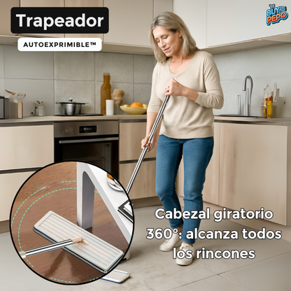 Trapeador Autoexprimible™ – 🧼 Manos Secas, Piso Impecable 💧✨