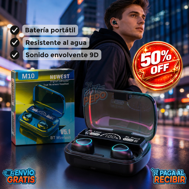 PulseSync™ 🎧 - Audífonos bluetooth 9D 🔋