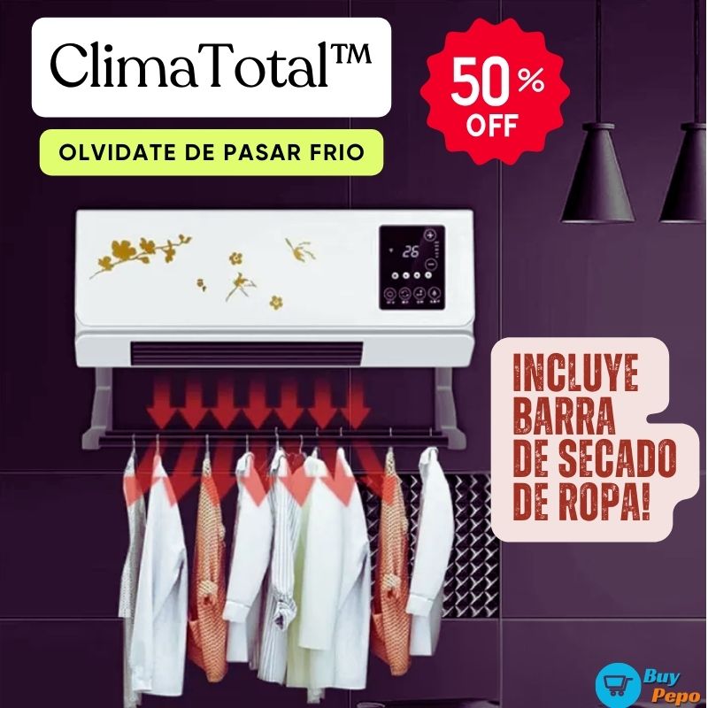 ClimaTotal™ 🌡️ - Calefactor de Pared con Función Calor y Frío 🔥❄️