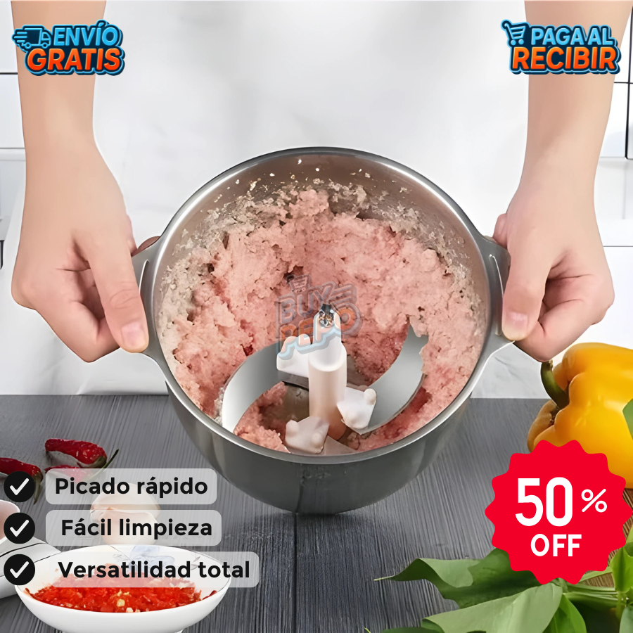 ChefSteel™ 🥩- Picadora Alimentos Multifuncional 🔄