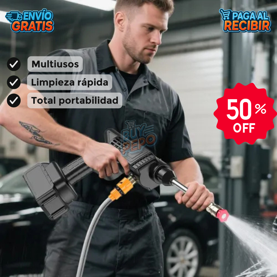 AquaBlast™ 💦 - Hidrolavadora portátil a presión 🚗