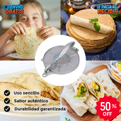TortiMax™ 🌮 - Prensa tortillas caseras 🍽️