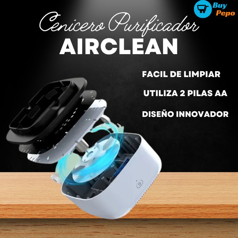 AIRCLEAN® 🌿✨ - Cenicero Purificador Anti Humo  🌬️🚫